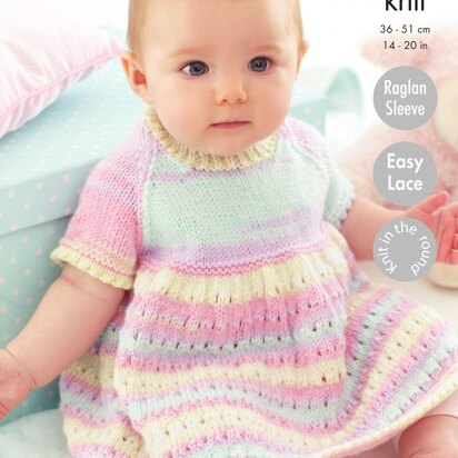 Dress, Matinee Coat and Blanket in King Cole Beaches DK - 5511 - Downloadable PDF