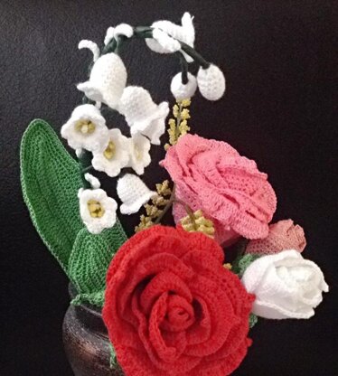 High-quality Cotton Yarn Lily of the Valley Bouquet Crochet Flower