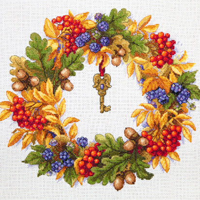 Merejka The Autumn Wreath Cross Stitch Kit - MER-K099