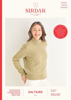 Stitch Detail Jumper in Sirdar Saltaire - 10176 - Downloadable PDF