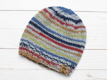 Self Striping Hat Beanie Toque