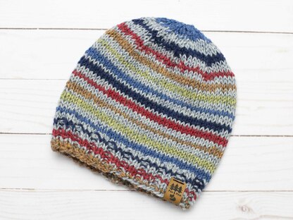 Self Striping Hat Beanie Toque