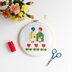 Cotton Clara Raincoats Cross Stitch Kit by Samantha Purdy - 18cm 