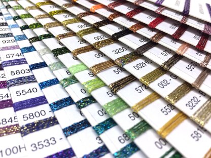 Kreinik Metallic Threads Shade Card