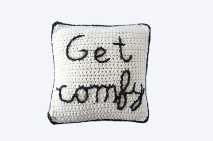 Get Comfy Crochet Pillow