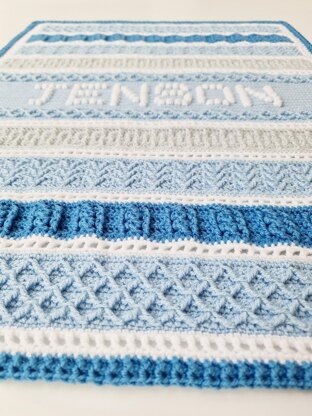 Personalised Post & Bobble Baby Blanket