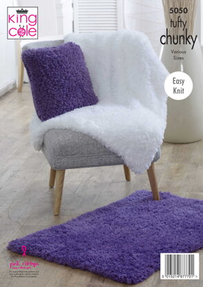 Blankets, Cushions & Rugs in King Cole Tufty Chunky - 5050 - Downloadable PDF