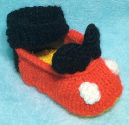 Mickey Mouse Baby Booties