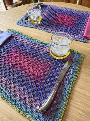 Chromatic Granny Placemats