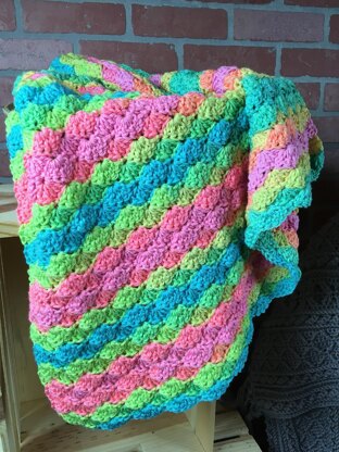 EASY BEGINNER'S Shell Blanket