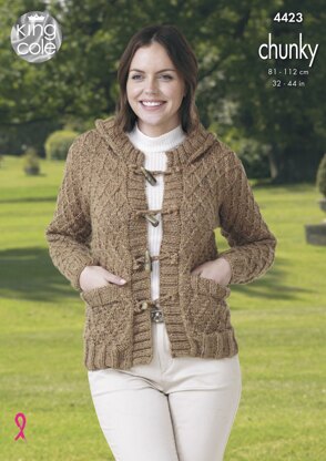 Jacket & Gilet in King Cole Chunky - 4423 - Downloadable PDF