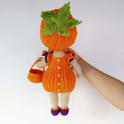 Halloween Lulu Doll Crochet Amigurumi Doll Base pattern, Crochet baby doll pattern (English, Deutsch, Français)