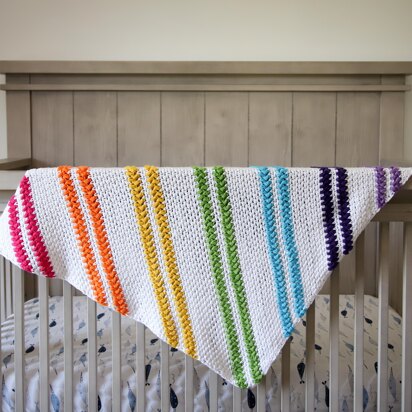 Biased Braids Rainbow Baby Blanket