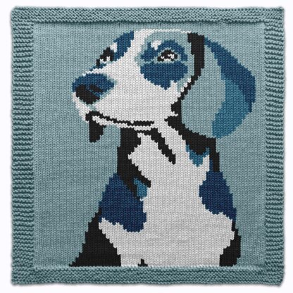 Hunting Dog Knitting Pattern Bundle, 4 Squares