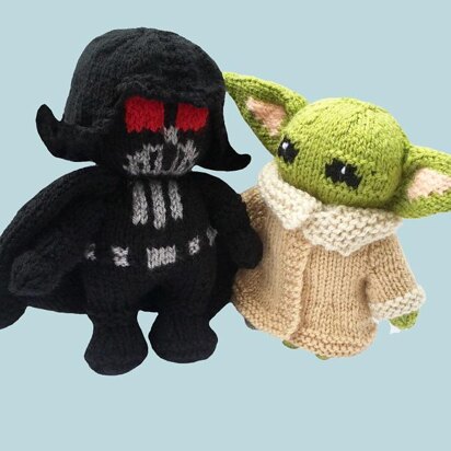 Darth Vader and Baby Yoda soft toy