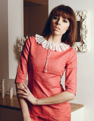 "Chantal" - Top Knitting Pattern For Women in Debbie Bliss Rialto Lace - SC02