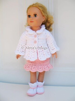 Pink and White Doll Set