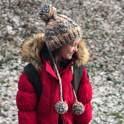 Cabled Split Brim Hat