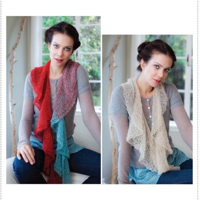 Sonoma Ruffle Scarves in Be Sweet Extra Fine Mohair