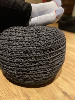 Super chunky crochet pouffe / footstool