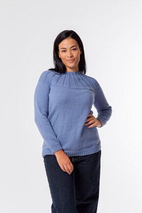 Yvonne Jumper - Sweater Knitting Pattern for Women in MillaMia Naturally Soft Merino by MillaMia