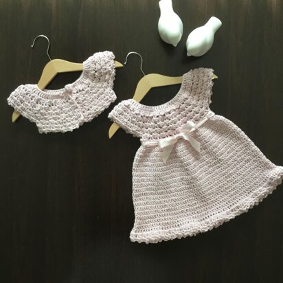 Pearl Baby Girl Dress & Bolero Cardigan Set N 604