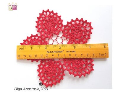 Red table doily