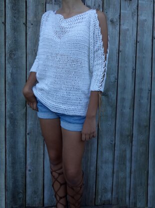 Laced Up Sleeves Sweater