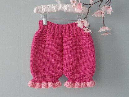 Knitting PATTERN Diaper Cover Knitted Baby Bloomers Liliana