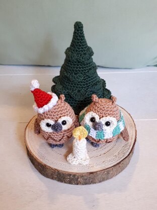 Christmas owls decoration