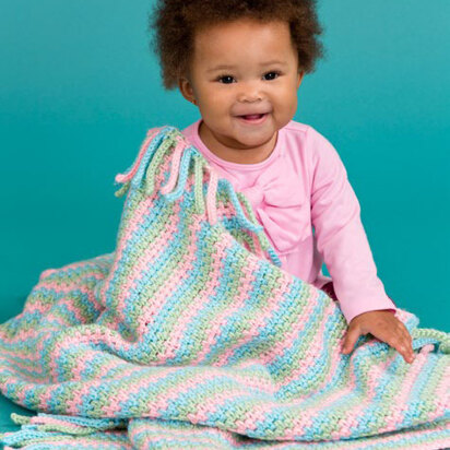 Pretty in Pastels Baby Blanket in Red Heart Soft Baby Steps - LW3513EN