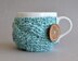 Crochet Cabled Cup Cozy, Coffee Cozy