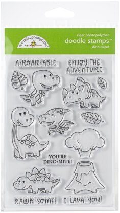 Doodlebug Clear Doodle Stamps - Dino-Mite!
