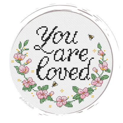 You are loved Cross Stitch PDF Pattern
