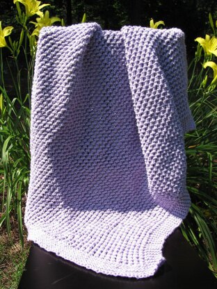 Easy Bamboo Stitch Baby Blanket