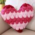 Bubble Stitch Heart Pillow