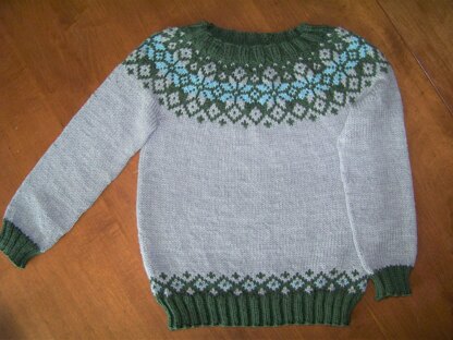 Child's snowflake pullover