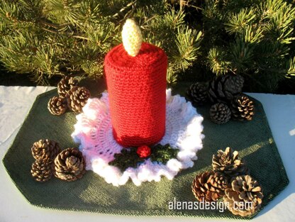 Crochet Christmas Candle
