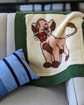 Baby Lion Crochet Graphgan