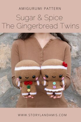 Cuddle-Sized Gingerbread Twins