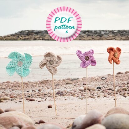 Crochet seaside pinwheels