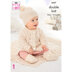 Matinee Coat, Cardigan, Hats, Bootees and Blanket in King Cole Glitz DK - 6327 - Leaflet