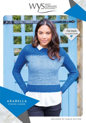 Arabella Striped Jumper in West Yorkshire Spinners Wensleydale Gems Hanks - WYS90997 - Downloadable PDF