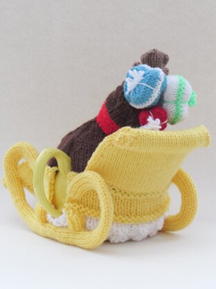 Christmas Eve Santa's Sleigh Tea Cosy