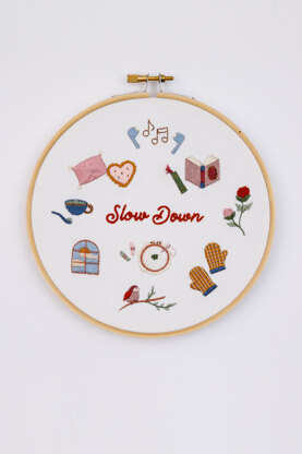 DMC X EMILY JUNE Slow Down Embroidery Pattern - PAT2102 - Downloadable PDF