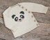Panda Asymmetrical Baby Cardigan