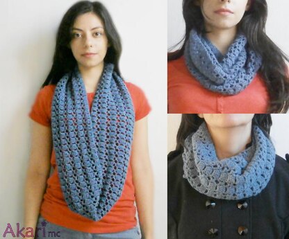 Lacy crochet infinity scarf Pattern _ C08