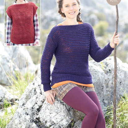 Sweater and Sleeveless Top in Sirdar Click Chunky - 7147 - Downloadable PDF