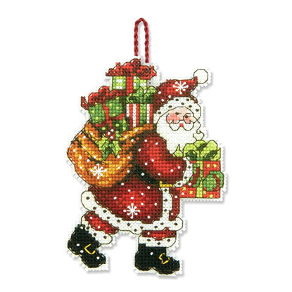 Dimensions Santa with Bag Ornament Cross Stitch Kit