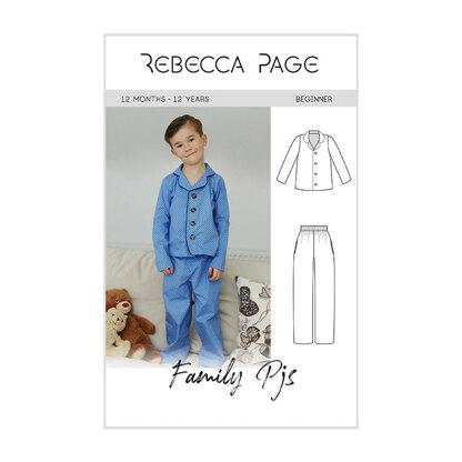 Rebecca Page Family PJs - Children's Pajamas Sewing Pattern - Downloadable PDF